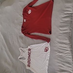 2  University of Oklahoma shirts